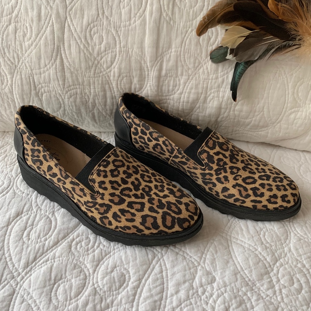 Clarks Suede Slip-On Loafers - Sharon Dolly 10